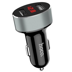 Incarcator Auto 2xUSB-A, 10.5W, 2.1A HOCO (Z26 High Praise) - Negru