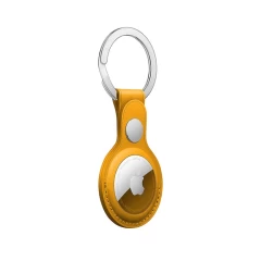 Husa Airtag Piele Casey Studios - Yellow Yellow