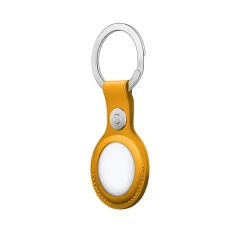 Husa Airtag Piele Casey Studios - Yellow Yellow