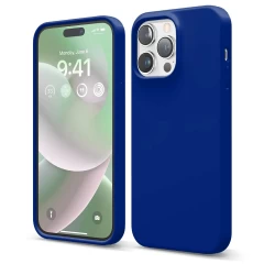 Husa iPhone 14 Pro Max Casey Studios Premium Soft Silicone Dark Blue