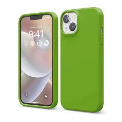 Husa iPhone 14 Casey Studios Premium Soft Silicone Acid Green 