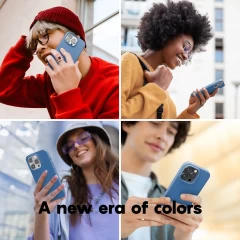 Husa iPhone 14 Casey Studios Premium Soft Silicone Cadet Blue