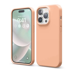 Husa iPhone 14 Pro Casey Studios Premium Soft Silicone - Pink Sand