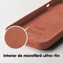 Husa iPhone 14 Plus Casey Studios Premium Soft Silicone Orange Red