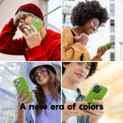 Husa iPhone 14 Plus Casey Studios Premium Soft Silicone Acid Green