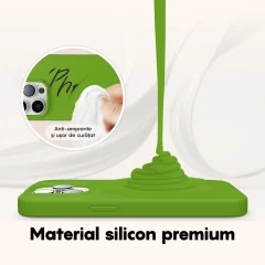 Husa iPhone 14 Plus Casey Studios Premium Soft Silicone Acid Green