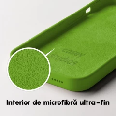 Husa iPhone 14 Plus Casey Studios Premium Soft Silicone Acid Green