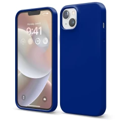 Husa iPhone 14 Plus Casey Studios Premium Soft Silicone Dark Blue 