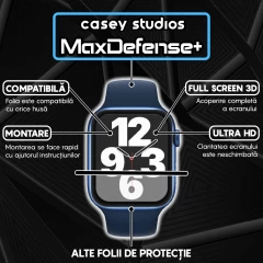 Folie Regenerabila 45 MM - 1/2/3/4/5/6/7/8/SE/Ultra, de Protectie, Casey Studios MaxDefense+ - Negru Negru