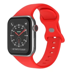 Curea Apple Watch 1/2/3/4/5/6/7/8/SE/Ultra - 42/44/45/49 MM Silicone Sport Loop Casey Studios, din Silicon Casey Studios - Wine Red Red 