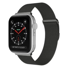 Curea Apple Watch 1/2/3/4/5/6/7/8/SE - 38/40/41 MM Milanese Dual Loop Casey Studios, Metalica Casey Studios - Rose Pink Dark Gray 