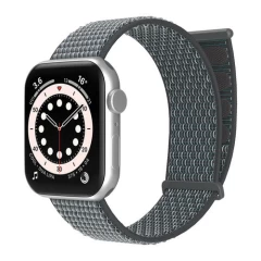 Curea Apple Watch 1/2/3/4/5/6/7/8/SE/Ultra 42/44/45/49 MM Nylon Sport Loop Casey Studios, din Material Textil Casey Studios - Bright Sunny Ash Gray 