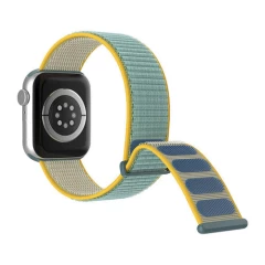 Curea Apple Watch 1/2/3/4/5/6/7/8/SE/Ultra 42/44/45/49 MM Nylon Sport Loop Casey Studios, din Material Textil Casey Studios - Bright Sunny Bright Sunny