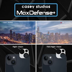 Set 2x Folie Sticla Camera MaxDefense+ compatibila cu iPhone 13 / 13 Mini Casey Studios Transparent