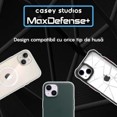 Set 2x Folie Sticla Camera MaxDefense+ compatibila cu iPhone 13 / 13 Mini Casey Studios Transparent