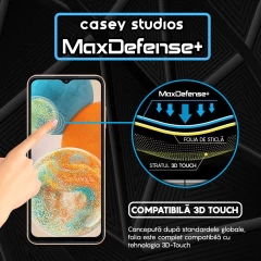 Folie Sticla CASEY STUDIOS pentru Samsung Galaxy A23 5G / A23 4G / A04S / A04 / A13 5G / A13 4G / M23 / M33 / M13 / F23 / F13, Full Glue, Duritate Militara, Ultra HD, Protectie Profesionala Ecran 3D, Anti Zgarieturi, Anti Amprente, Anti Socuri, Margi Negru