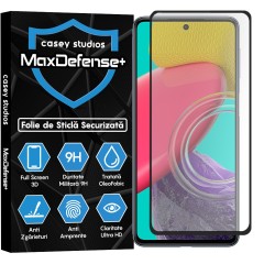 Folie Sticla CASEY STUDIOS pentru Samsung Galaxy M53, Full Glue, Duritate Militara, Ultra HD, Protectie Profesionala Ecran 3D, Anti Zgarieturi, Anti Amprente, Anti Socuri, Margini Negre