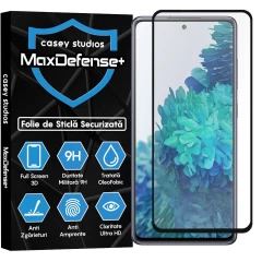 Folie Sticla CASEY STUDIOS pentru Samsung Galaxy S20 FE 4G / S20 FE 5G, Full Glue, Duritate Militara, Ultra HD, Protectie Profesionala Ecran 3D, Anti Zgarieturi, Anti Amprente, Anti Socuri, Margini Negre Negru